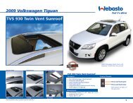 TVS 930 Twin Vent Sunroof 2009 Volkswagen Tiguan - Webasto