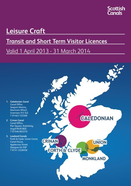Transit and Short Term Visitor Licences - Scottish Canals