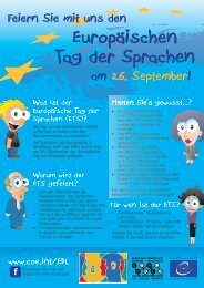 Flyer downloaden - European Day of Languages - Ecml.at