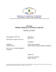 POLITICA PRIVIND TRANZIÈIA LA SR EN ISO 15189:2013 RENAR ...