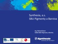 SBU Pigmenty a barviva - Projekty