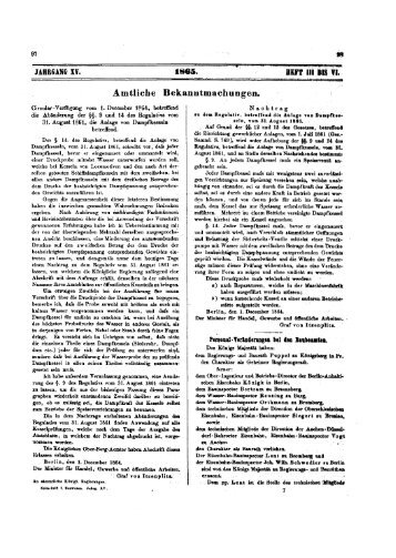 03. Zeitschrift fÃ¼r Bauwesen XV. 1865, H. III-VI= Sp. 97-272