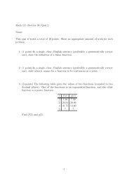 Math 115 (Section 38) Quiz 2 Name: This quiz is worth a total of 10 ...