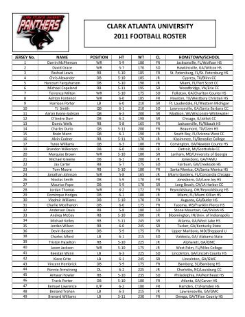 clark atlanta university 2011 football roster - Georgia State University ...