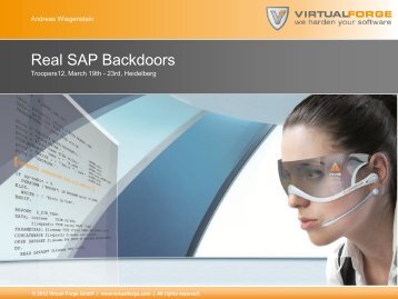 Real SAP Backdoors - Troopers