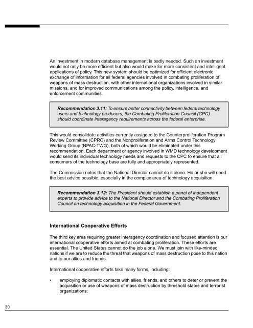 Combating Proliferation of Weapons of Mass Destruction