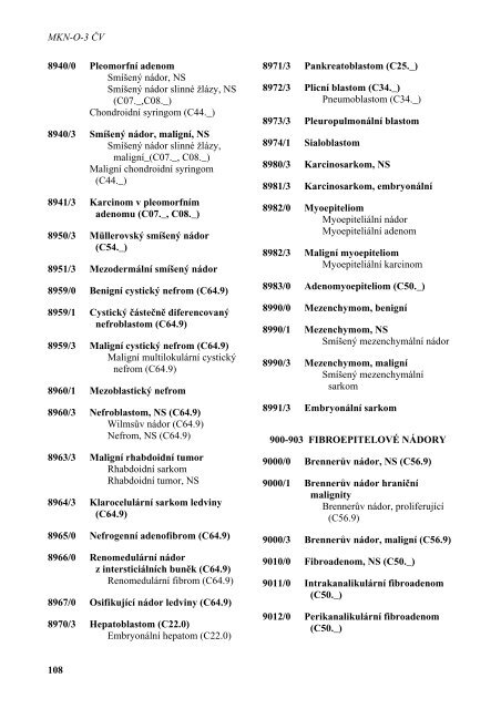 MKN-O-3 MezinÃ¡rodnÃ­ klasifikace nemocÃ­ pro onkologii - ÃZIS ÄR