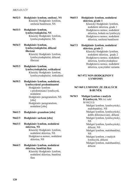 MKN-O-3 MezinÃ¡rodnÃ­ klasifikace nemocÃ­ pro onkologii - ÃZIS ÄR