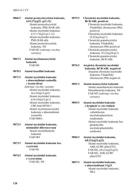 MKN-O-3 MezinÃ¡rodnÃ­ klasifikace nemocÃ­ pro onkologii - ÃZIS ÄR