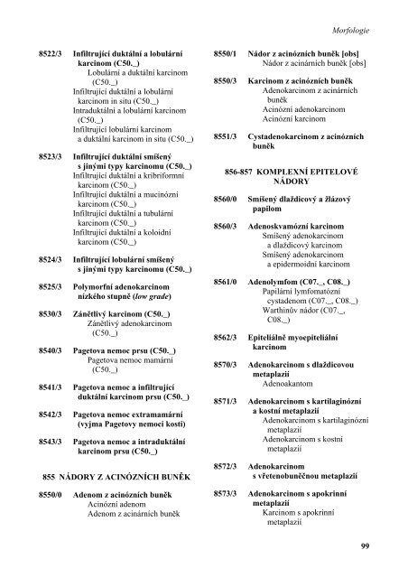 MKN-O-3 MezinÃ¡rodnÃ­ klasifikace nemocÃ­ pro onkologii - ÃZIS ÄR