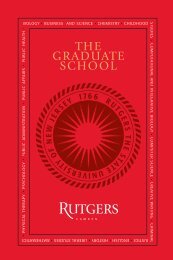 THE GRADUATE SCHOOL - Rutgers University-Camden - Rutgers ...