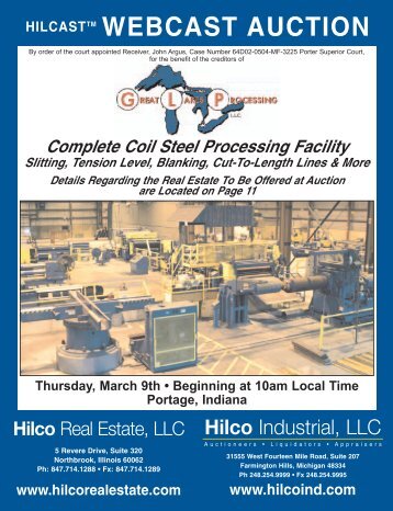 webcast auction hilcasttm - Hilco Industrial