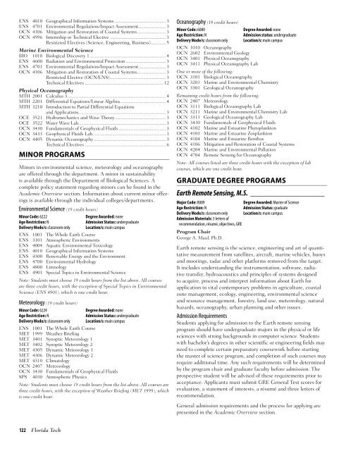 2011–2012 UNIVERSITY CATALOG - Florida Institute of Technology