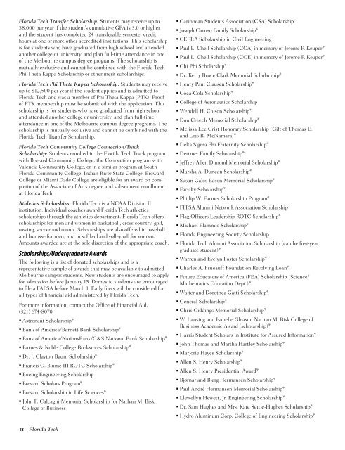 2011–2012 UNIVERSITY CATALOG - Florida Institute of Technology
