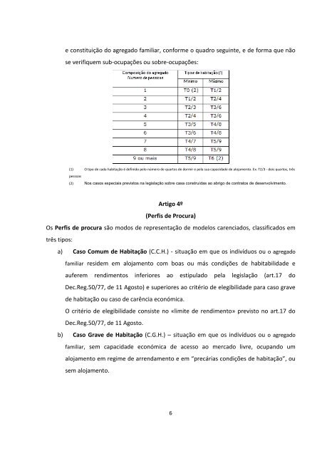 Regulamento Municipal de acesso Ã  HabitaÃ§Ã£o Social. - CÃ¢mara ...