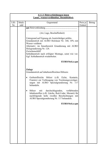 Ausschreibungstexte als pdf-Dokument - Auro