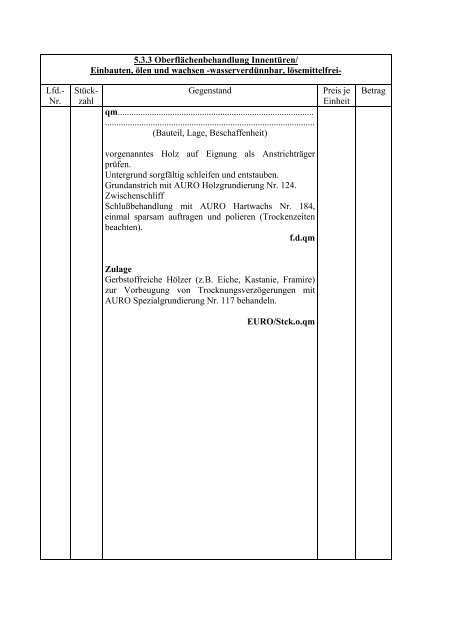 Ausschreibungstexte als pdf-Dokument - Auro