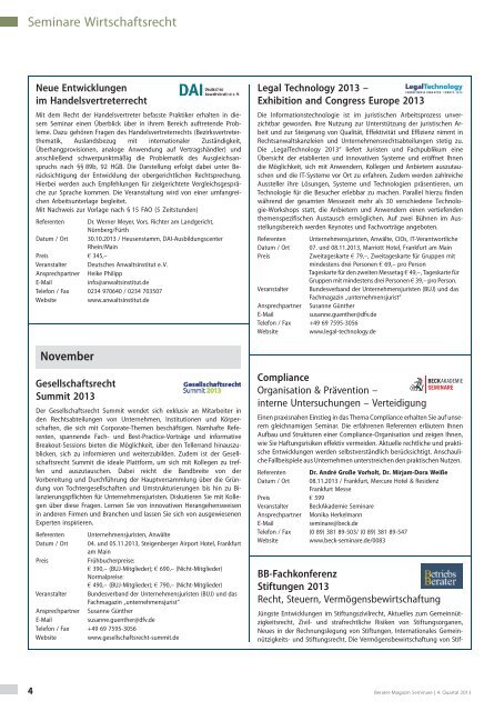 4. Quartal 2013 - Betriebs-Berater