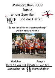 Minimarathon 2009 - in der Grundschule am Dielingsgrund