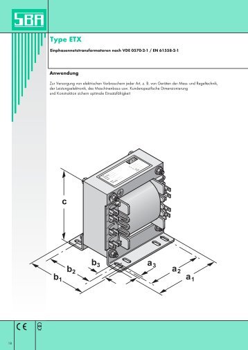 Type ETX - SBA-TrafoTech GmbH