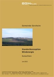 Standortkonzeption Windenergie - Gemeinde Gersheim