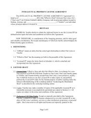 Page 1 of 8 INTELLECTUAL PROPERTY LICENSE AGREEMENT ...