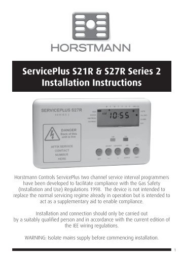 ServicePlus S21R & S27R Series 2 Installation ... - Horstmann