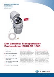 Der Variable: Transportabler Probenehmer BÜHLER 1000