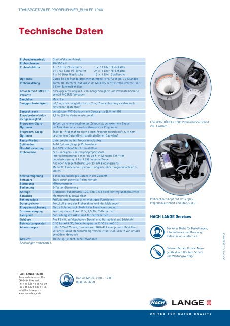 Der Variable: Transportabler Probenehmer BÜHLER 1000