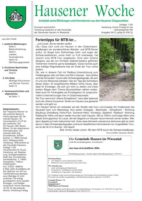 Sommeruniversitat Update Schwarzwald In Menzenschwand