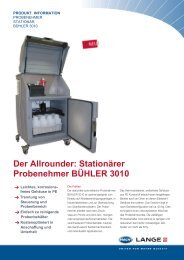 Der Allrounder: Stationärer Probenehmer BÜHLER ... - HACH LANGE