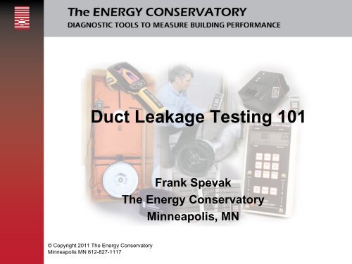Duct Leakage Testing 101 - The Energy Conservatory