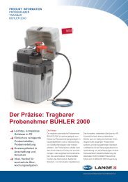 Der Präzise: Tragbarer Probenehmer BÜHLER 2000 - HACH LANGE