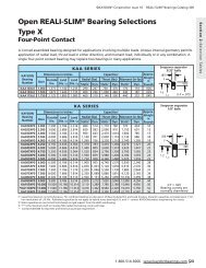 open Reali-SlimÂ® Bearing Selections Type X - Kaydon Bearings