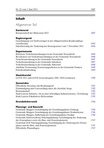 Kantonsblatt Nr. 22 vom 2. Juni 2012 - Steuern Luzern - Kanton ...