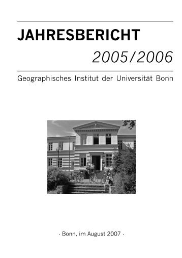 Buch _Jahresbericht.indb - Geographisches Institut der Universität ...