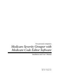 Medicare Severity Grouper with Medicare Code Editor Software