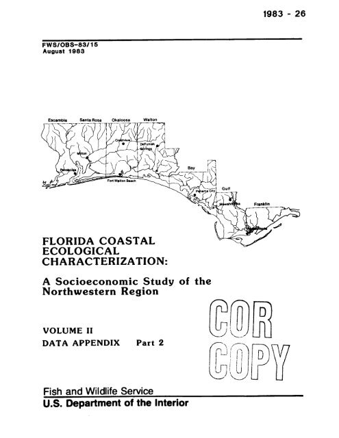 FLORIDA COASTAL ECOLOGICAL CHARACTERIZATION: A ...