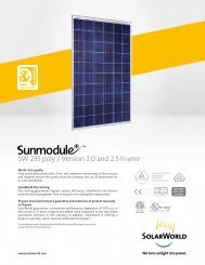 Sunmodule Plus 235 watt poly data sheet - SolarWorld