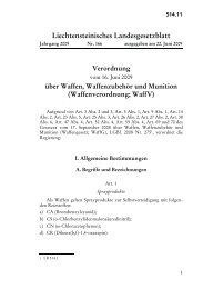 Verordnung Ã¼ber Waffen - Landespolizei Liechtenstein