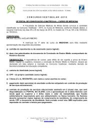 CONCURSOVESTIBULAR - 2 0 1 0 16Âº EDITAL DE CONVOCAÃÃO ...