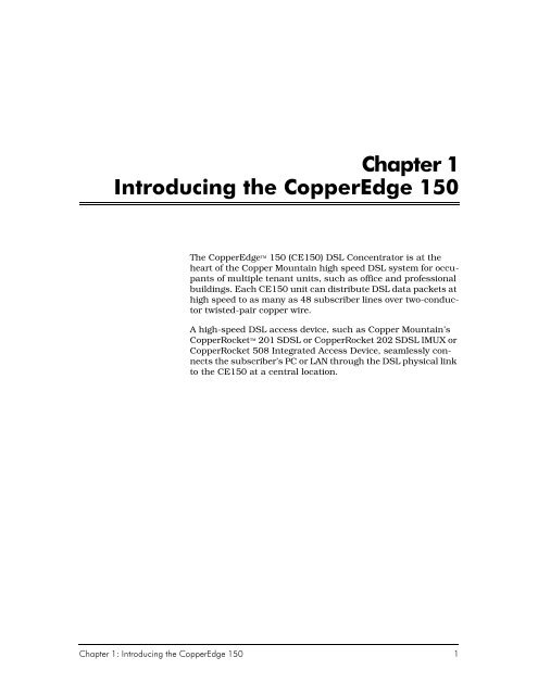 PDF user manual for CopperEdge 150