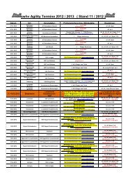 swhv Agility Termine 2012 / 2013 ( Stand 11 / 2012 ) - Der swhv