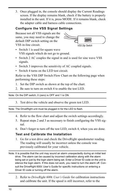 DriveRight 600E VSS Installation Guide - Davis Instruments Corp.