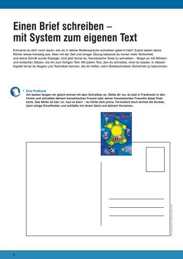 Brief zum kennenlernen schreiben
