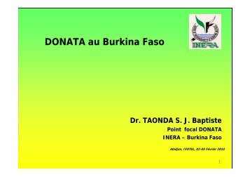 DONATA au Burkina Faso - eRails