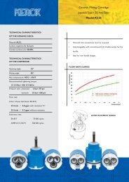 Ceramic Mixing Cartridge Joystick Type â¢ 35 mm Sizes Model KJ-35