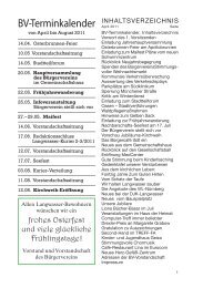 BV-Terminkalender - Bürgerverein Nürnberg-Langwasser