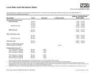 Loan Rate and Information Sheet - Atlanta Postal Credit Union