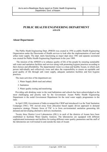 public health engineering department - Assam Online Portal